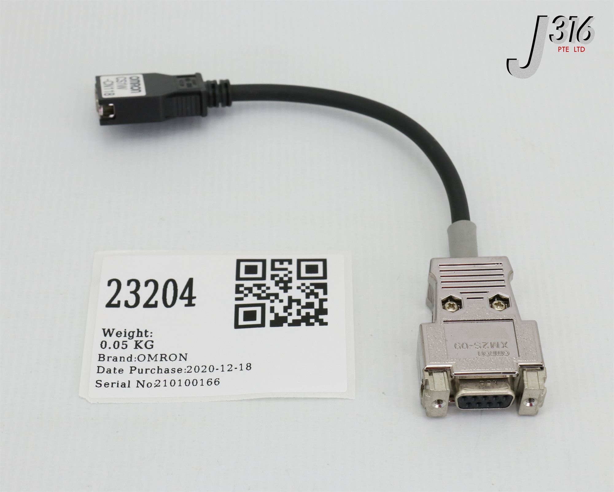 23204 OMRON CABLE, CS1 SERIES PROGRAMMING CBL ASSY, 0.328' (100.00